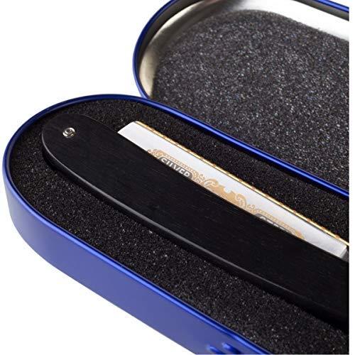 Solingen Solingen Ebony Wood Handle Carbon Steel Straight Razor by Dovo