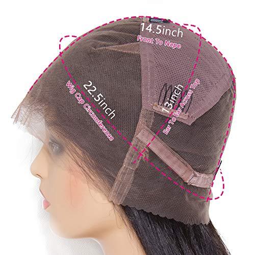 Nicewig Hair Short Afro Kinky Curly Full Lace Wigs Human Hair with Baby Hair for Black Women 4B 4C Deep Curly Glueless Lace Wig Brazilian Remy Hair for Women