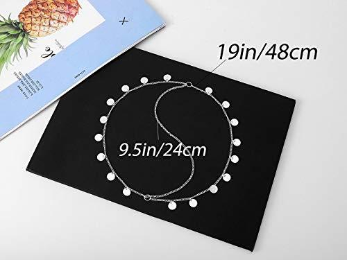 Asooll Asooll Boho Sequins Layered Festival Headband Fashion Jewelry Headchain Prom Custume Accessories for Women and Girls (SILVER)