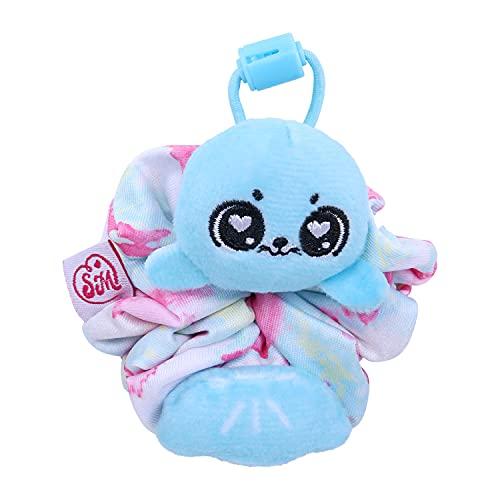 Scrunchmiez ScrunchMiez Single Surprise Pack, Magically transforms from Hair Scrunchie to Cute Plush Friend as Well as Backpack Clip. So Many Characters to Collect & wear.,(ID96524)