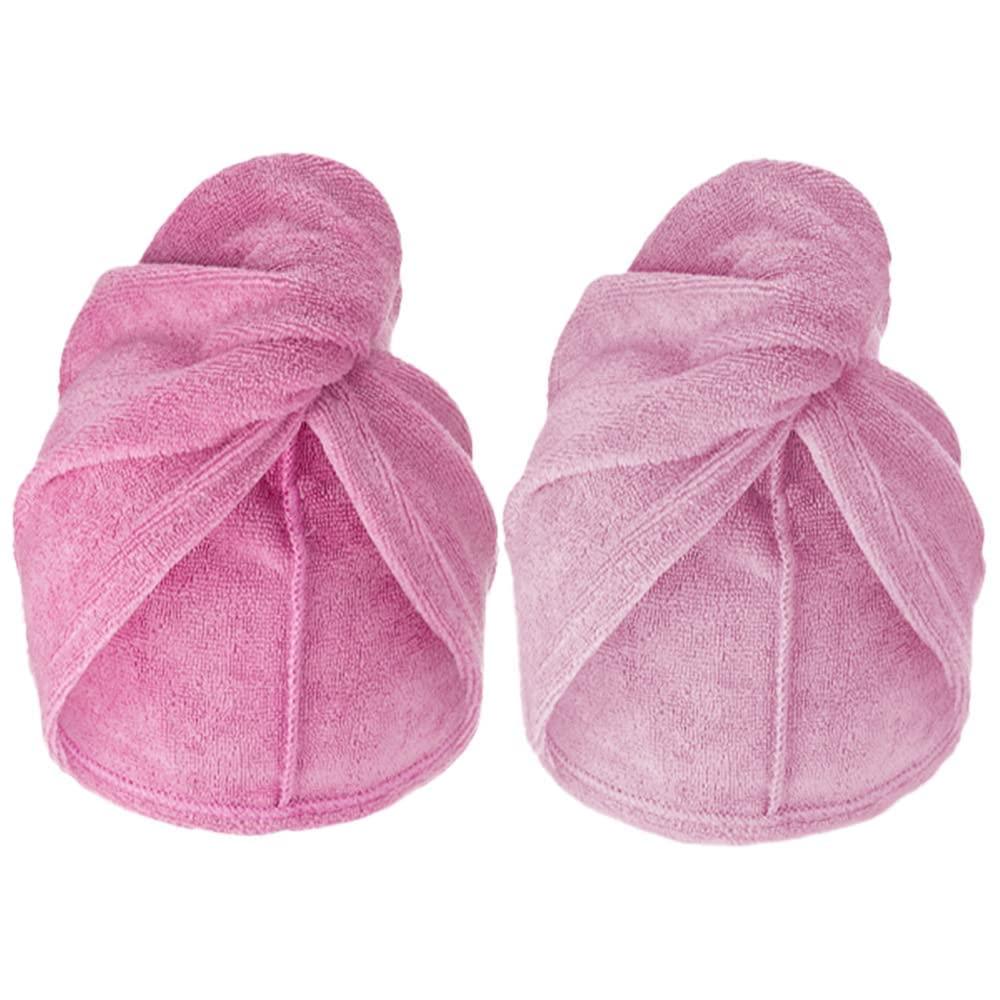 Turbie Twist Turbie Twist 2-Pack Microfiber Hair Towel for Beauty, Travel, Gifting - Hair Wrap Turban for Straight, Wavy & Curly Hair - Premium Hair Care - Dark Pink & Light Pink