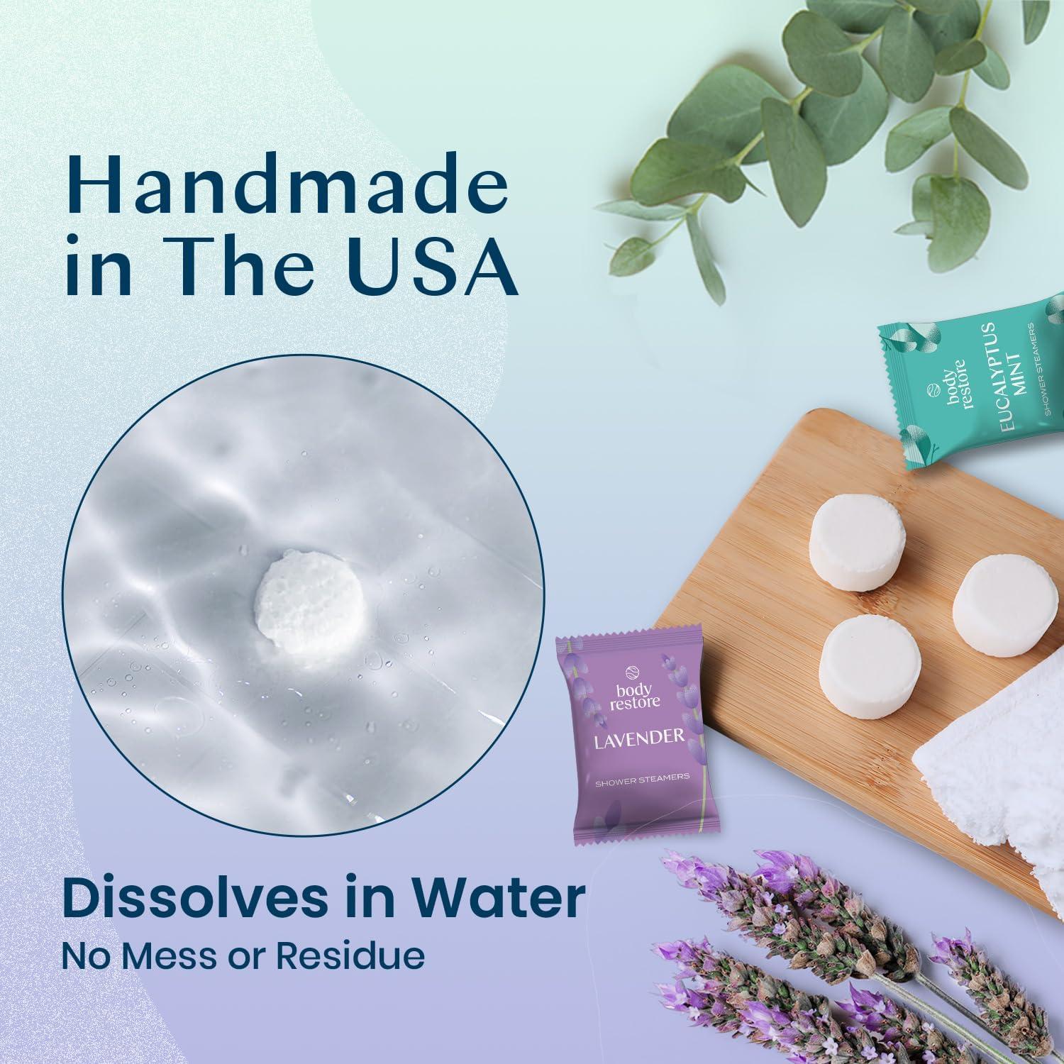 Body Restore Body Restore Shower Steamers Aromatherapy 6 Pack - Easter Basket Stuffers, Relaxation Birthday Gifts for Mom, Dad, Best Friend, Travel Essentials, Stress Relief, Self Care - Variety