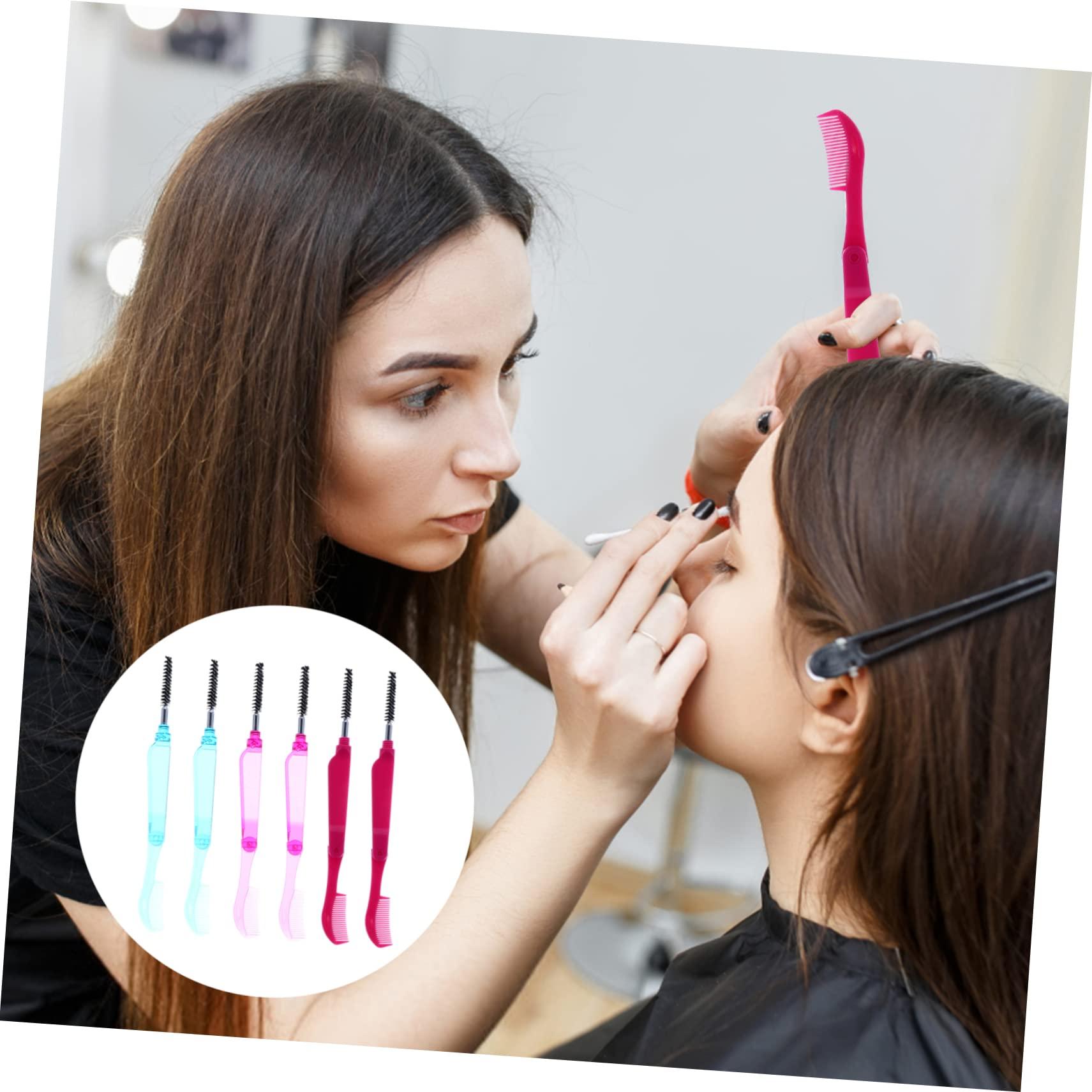 NOLITOY NOLITOY 18 Pcs Collapsible Eyelash Comb Eyebrow and Eyelash Makeup Tool Eye Mascara Brow Lamination Comb Eyelash Mascara Eye Spoolie Brush Brow Comb Makeup Brush Folding Lash Comb Plastic