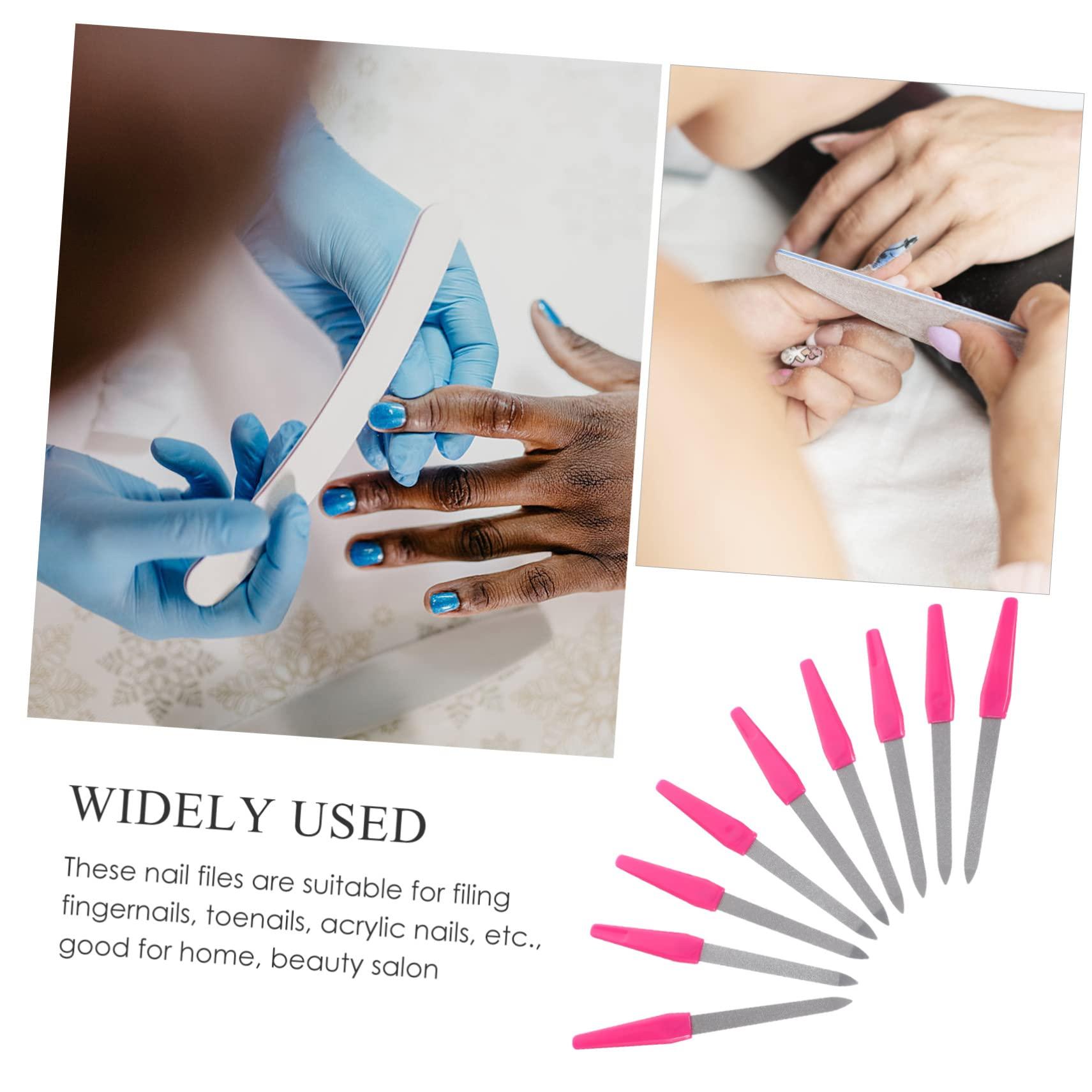 WOONEKY WOONEKY Nail File and Buffers Set 10pcs Boards for Nails Double-Sided Fingernail Files for Acrylic Nails Metal Nail Files for Natural Nails Nail File Kit Rose