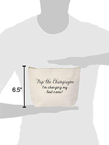 Jules Jules Natural Canvas Tote Bag With Zipper Closure Pop The Champagne I\'m Changing My Last Name For Bride, Wife, Engagement Gift