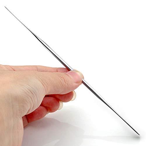 Wismee Wismee 5Pcs Makeup Spatula tool metal Set Professional Beauty Stainless Steel Cosmetics Mixer Long Metal Spatula Depotting Mixing Tool (#1+#2)