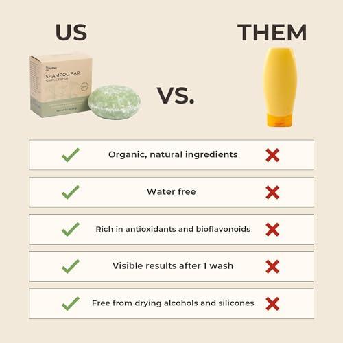 The Earthling Co. The Earthling Co. Shampoo Bar - Promote Hair Growth, Strengthen & Volumize All Hair Types - Paraben & Sulfate Free formula with Natural, Vegan Ingredients for Dry Hair (Wild Vanilla, 3 oz)