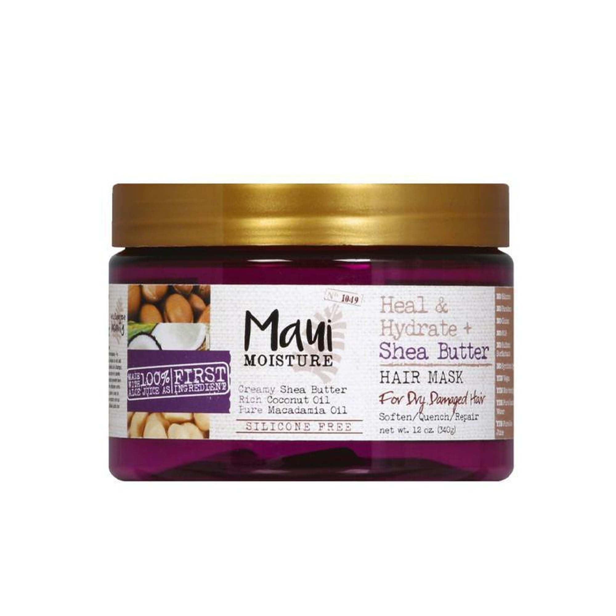 Maui Moisture Maui Moisture Shea Butter Hair Mask 12 Ounce Jar (Heal/Hydrate) (354ml) (3 Pack)