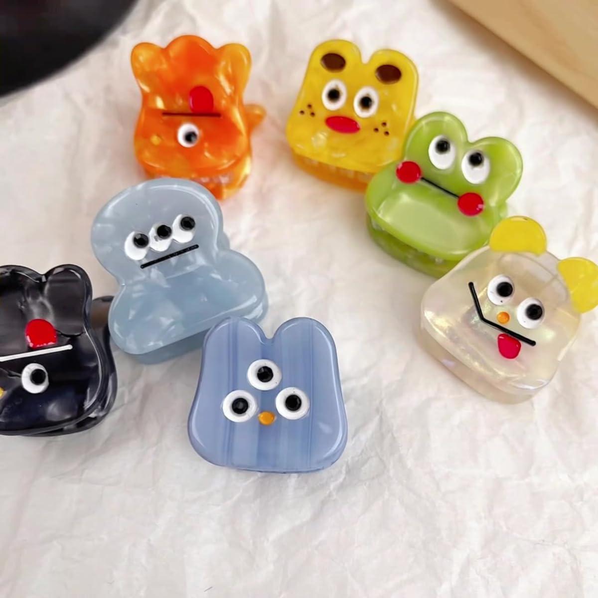 Clip Sugar Cute Monster Hair Clip,Acrylic Claw Clips,Hair Clips for Women,Pack of 2,Light Blue