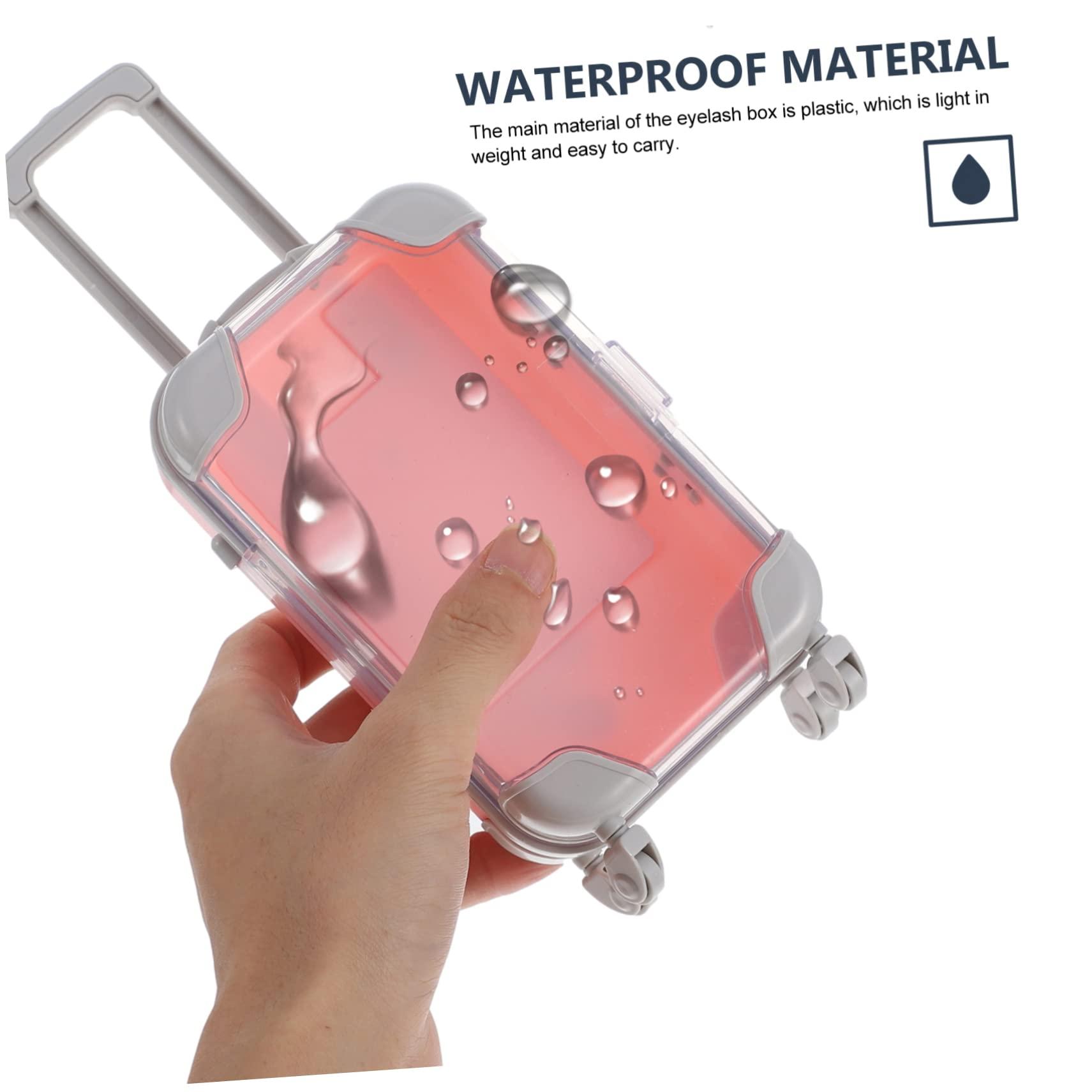 MERRYHAPY MERRYHAPY Elegant Lash Organizer Compact Suitcase Eyelash Box Portable Lash Storage Durable Plastic Holder