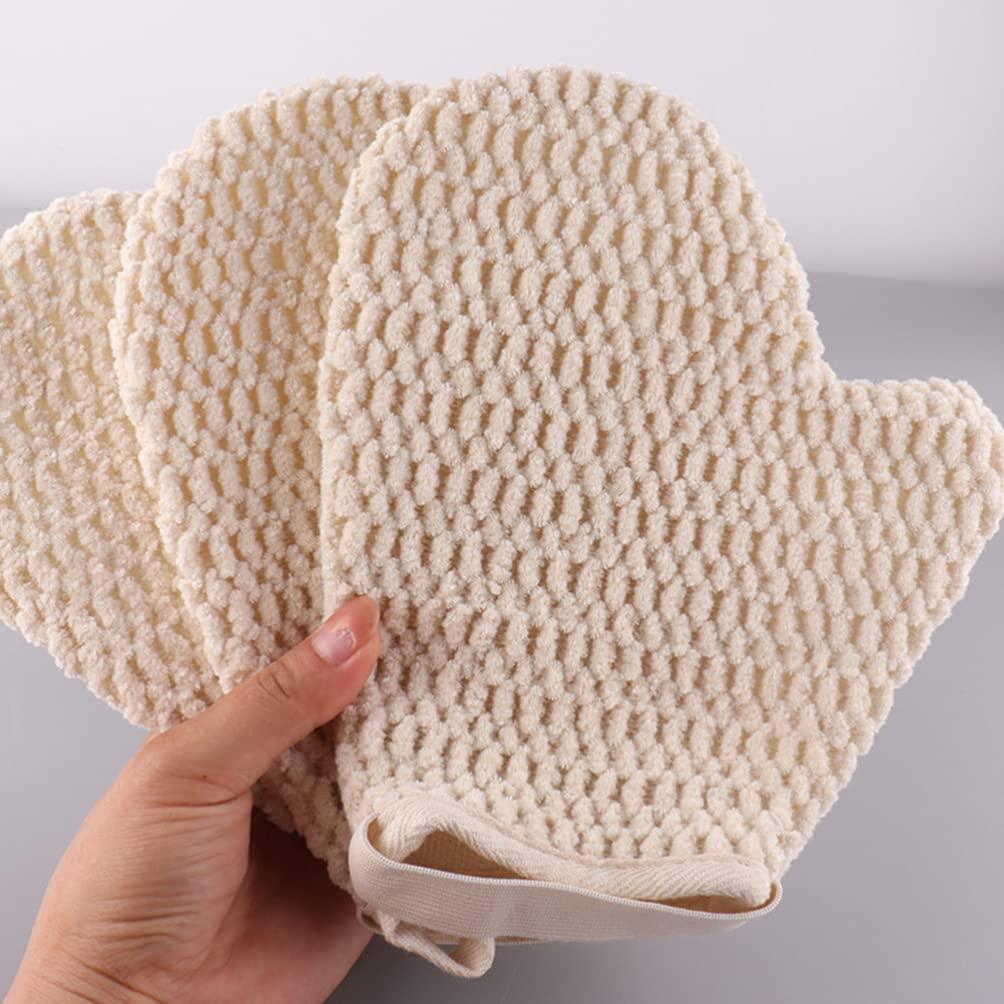 FOMIYES FOMIYES 2PCS bath gloves korean exfoliating gloves deep exfoliating mitt for shower exfoliating loofah pads shower gloves makeup remover mitts Chenille exfoliating brush face
