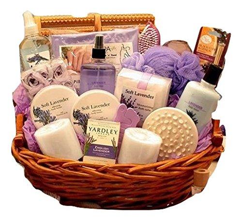 Organic Stores Calming Lavender Bath and Body Gift Basket for Her