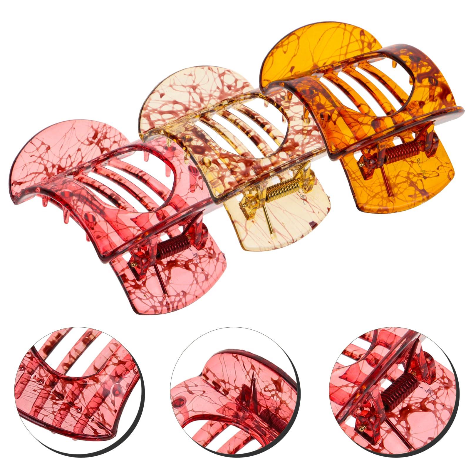 LIFKOME LIFKOME 6Pcs Flat Hair Clips Acrylic flat claw clips Strong Hold Lay Flat Hair Clip Hair Clamps Jaw Clips Hair Accessories for Women Girls