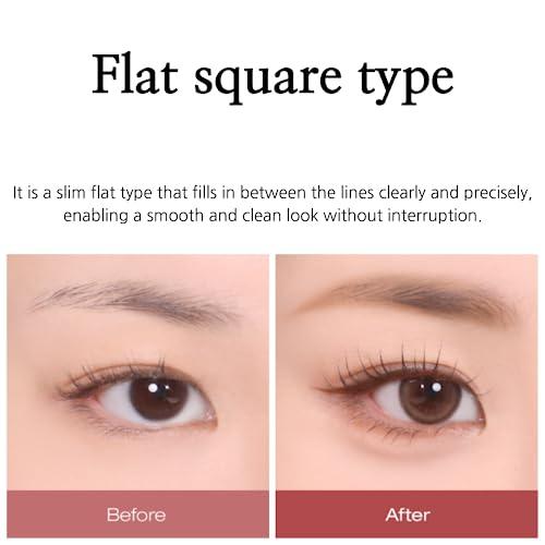 BBI@ BBIA BBIA Last Auto Gel Eyeliner SLIM 5 Colors Ultra-Fine Waterproof Mechanical Gel Eye Liner Pencil Smudge-Proof Easy Drawing Smooth Gliding Texture Vegan Korean Eye Makeup (S3 MUTE BROWN SLIM R)