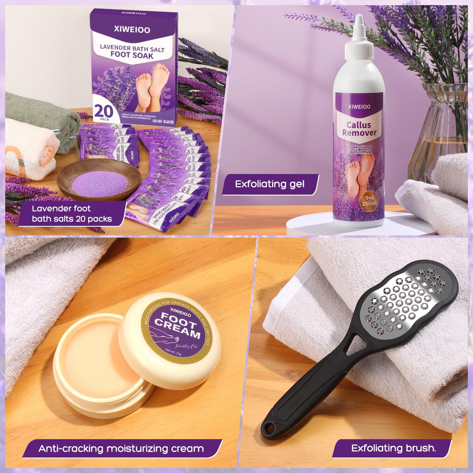 xiweioo XIWEIOO Foot Soak - Foot Spa Soak for Use with a Feet Soaking Tub - Foot Soak Salts to Soften Feet - Epsom Salt Foot Soak