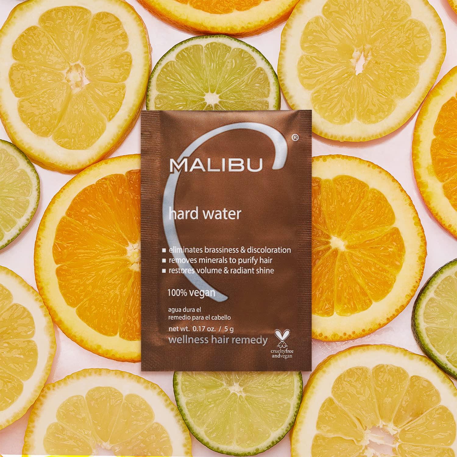 Malibu C Malibu C Hard Water Wellness Hair Remedy - Removes Hard Water Deposits & Impurities from Hair - Contains Vitamin C Complex for Shiny Hair + Vibrancy - Hard Water Hair Products (12 Packets)