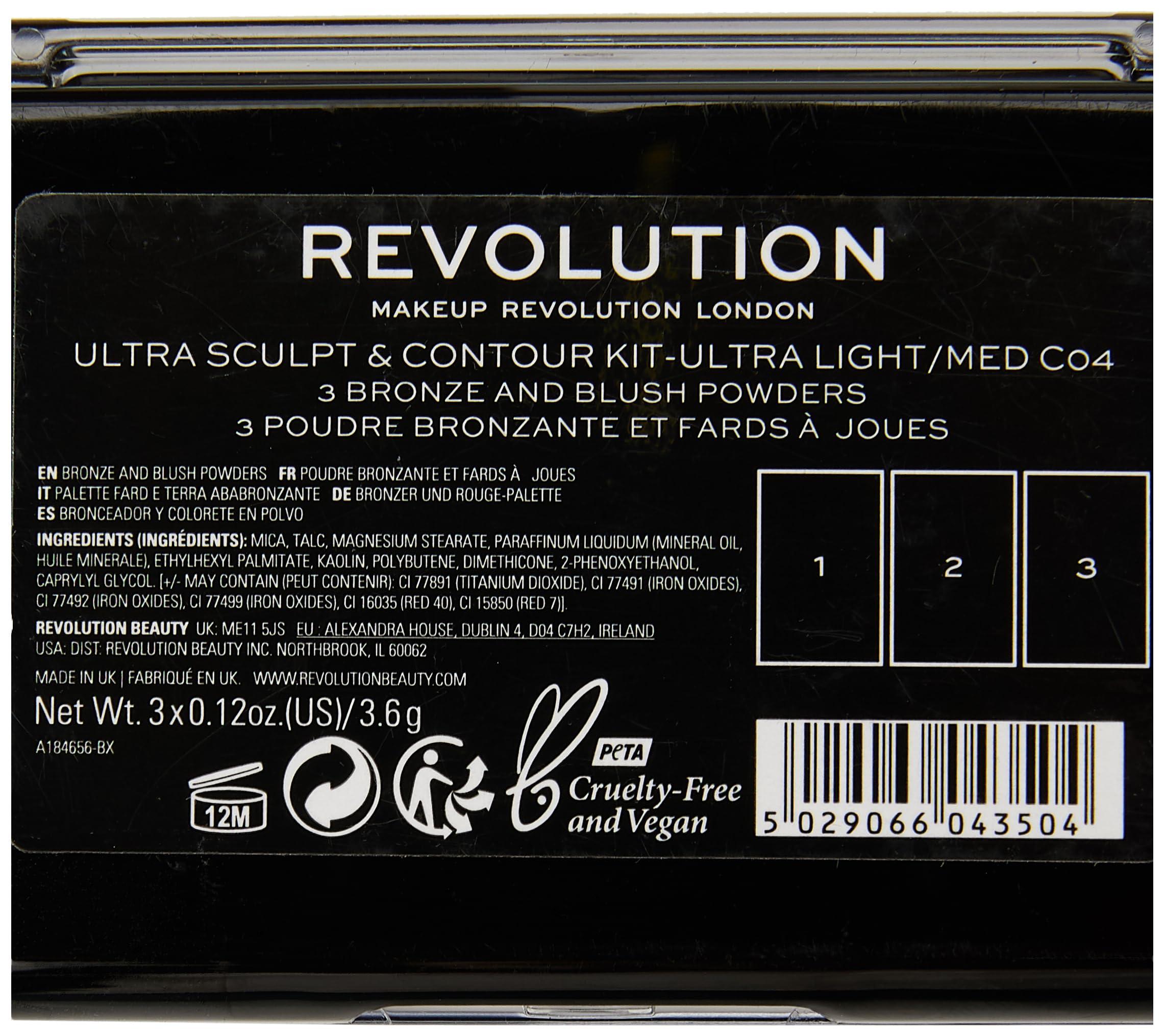 Makeup Revolution Makeup Revolution Ultra Sculpt and Contour Kit Ultra Light/Med C04, Mixed, 10.8 g (Pack of 1)