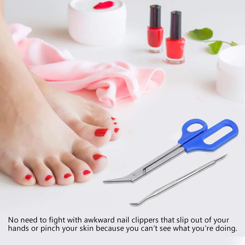 Yinhing Toenail Scissors,Long Handled Toenail Scissors Clippers For Thick Toe Nails Handle Unique Design Ergonomic Cuticle Scissor Ingrown Toenail File