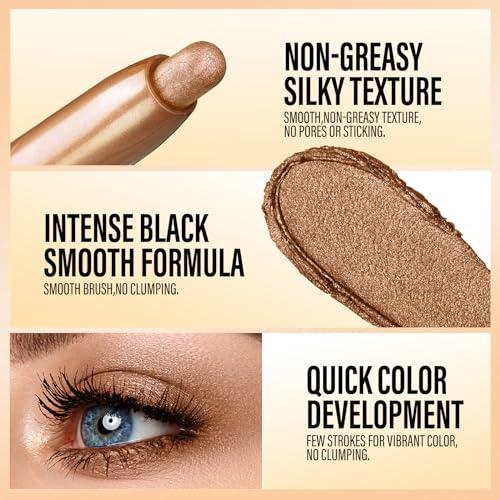 LANGMANNI LANGMANNI Eyeshadow Stick, 6 PCS Waterproof Multi-Color Eyeshadow Pen Set, Creamy Long-Lasting Eye Makeup Kit, Natural & Shimmer Shades Contour Stick, Perfect Gifts For Women (#B)