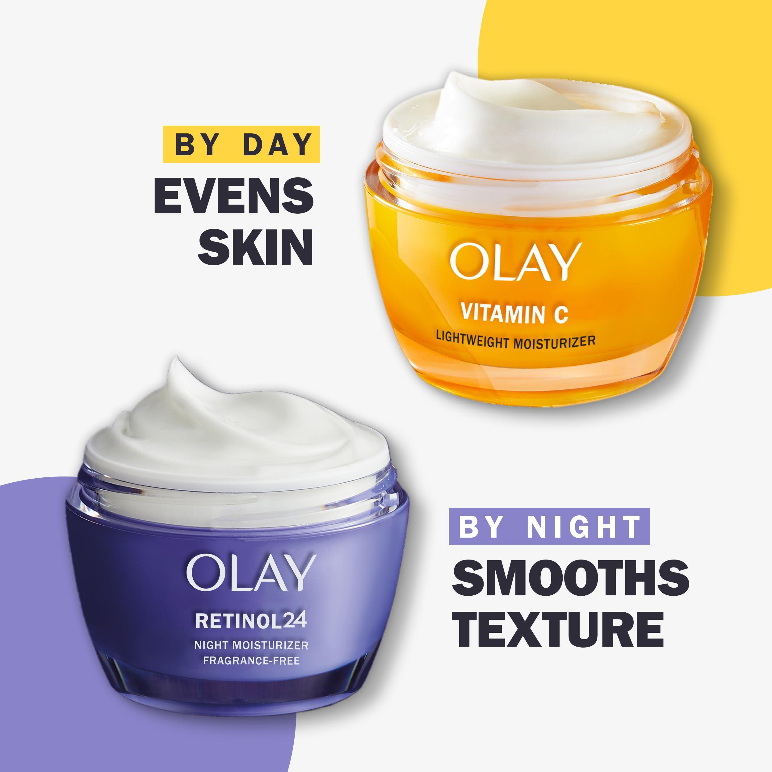 Olay Olay Vitamin C Face Moisturizer, Brightening Cream for Women, Instant Hydration, Evens Tone, Dark Spot & Hyperpigmentation Reduction, Glowing Skin Care - Niaciniamide, Lactic Acid, 1.7 Oz