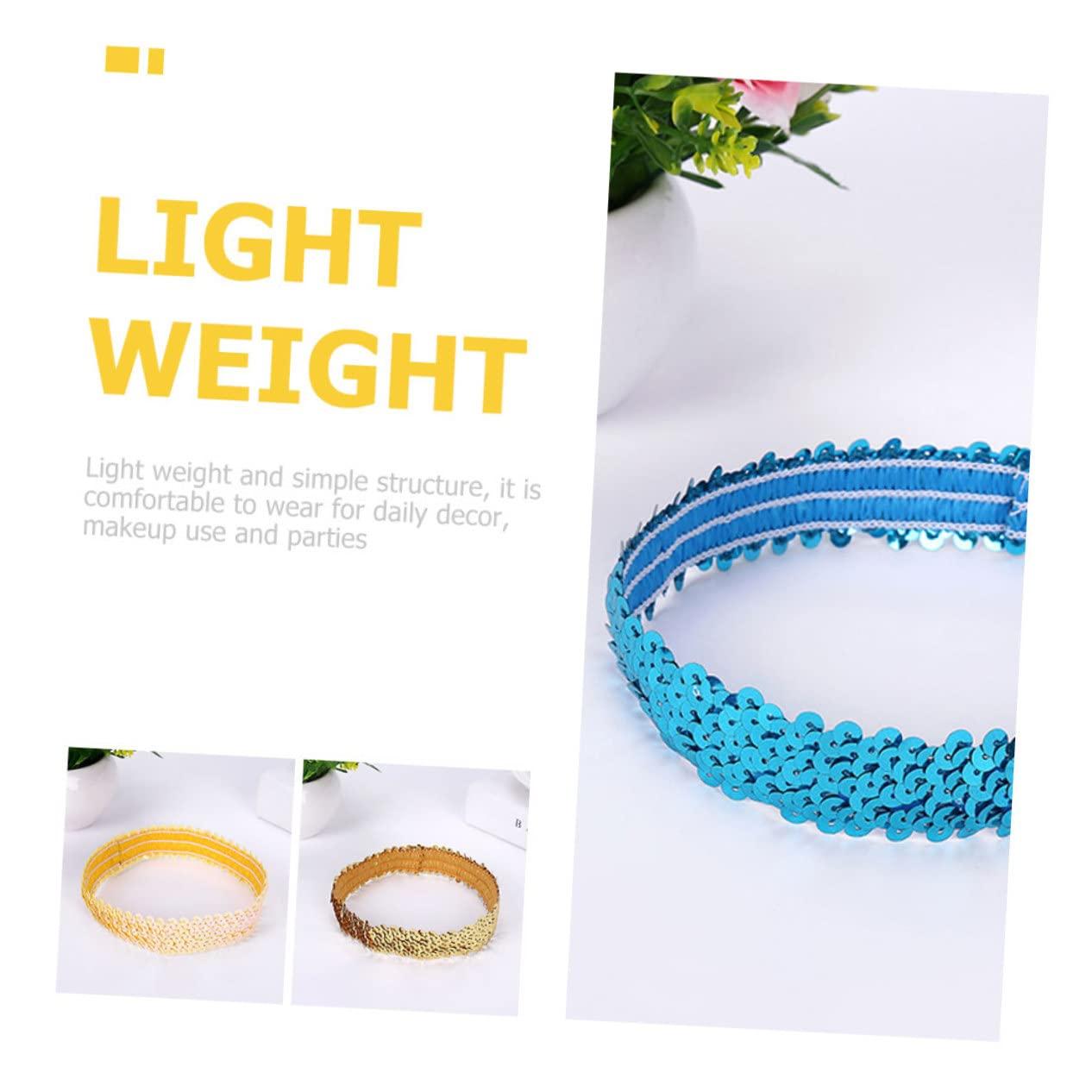 Beatifufu Beatifufu 12pcs Stretch Sequin Headband Yoga Headbands for Women Sparkly Headband Sequin Headbands for Women Headband for Women Glitter Headband Women Headband Fashion Scarf Women\'s Sequins