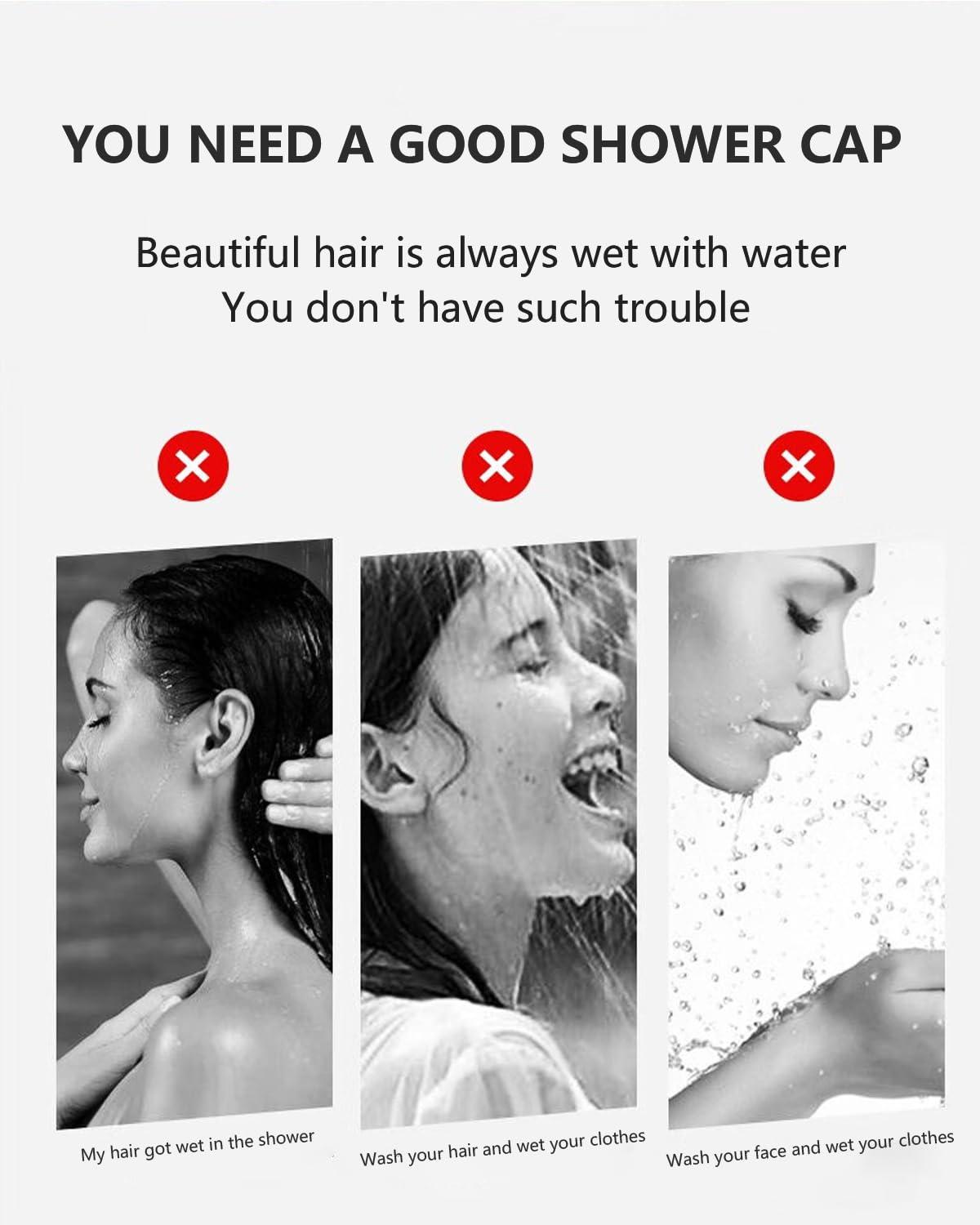 Years calm Years Calm 40PCS Disposable Shower Caps, Clear Shower Caps for Travel, large Plastic Hair Caps for Women, Home Use, Hotel (large Size 20.5\") (40PCS)