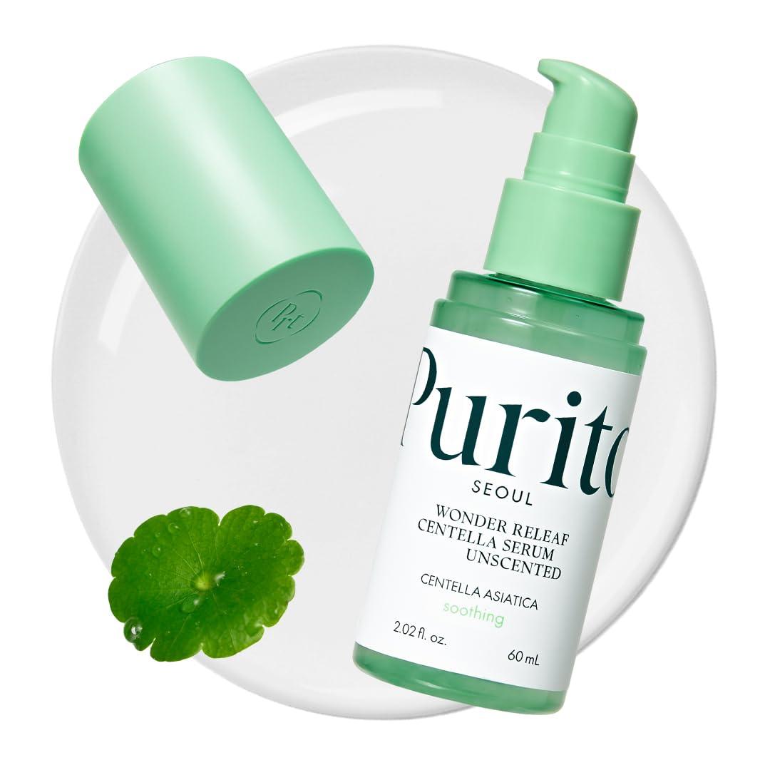 PURITO PURITO Centella Unscented Serum, Korean Centella, for All Skin Types, Ampoule, Soothing, Calming, Facial Serum for face, Vegan & Cruelty-Free, Korean Skin Care, 60ml 2fl.oz