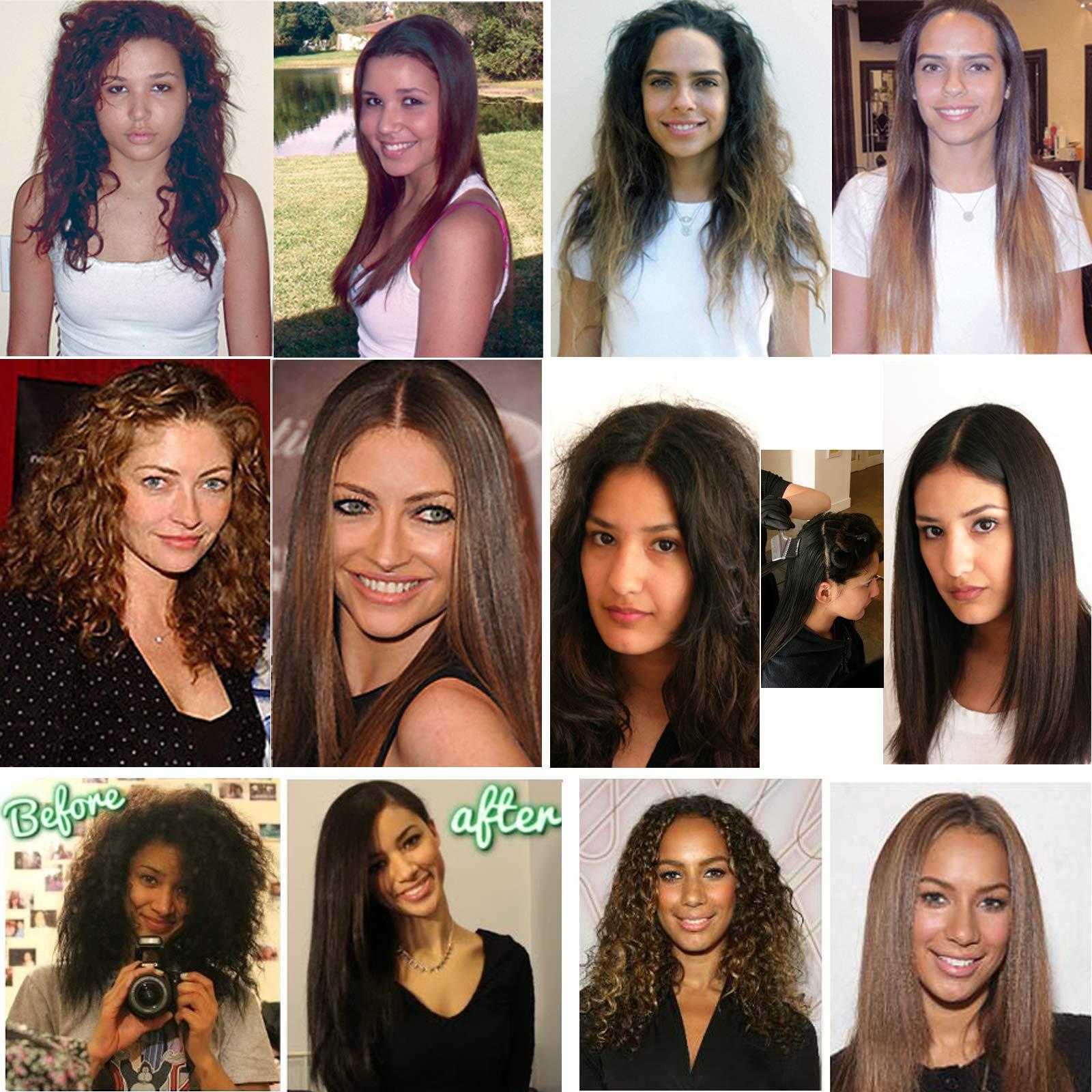 KERATIN RESEARCH 90 MINUTES Brazilian Keratin Hair Treatment for Most Hair Types Formaldehyde-Free Rich Complex of Protein Blends & Argan Oil Instant Results Super shiny Soft Straight Hair for months