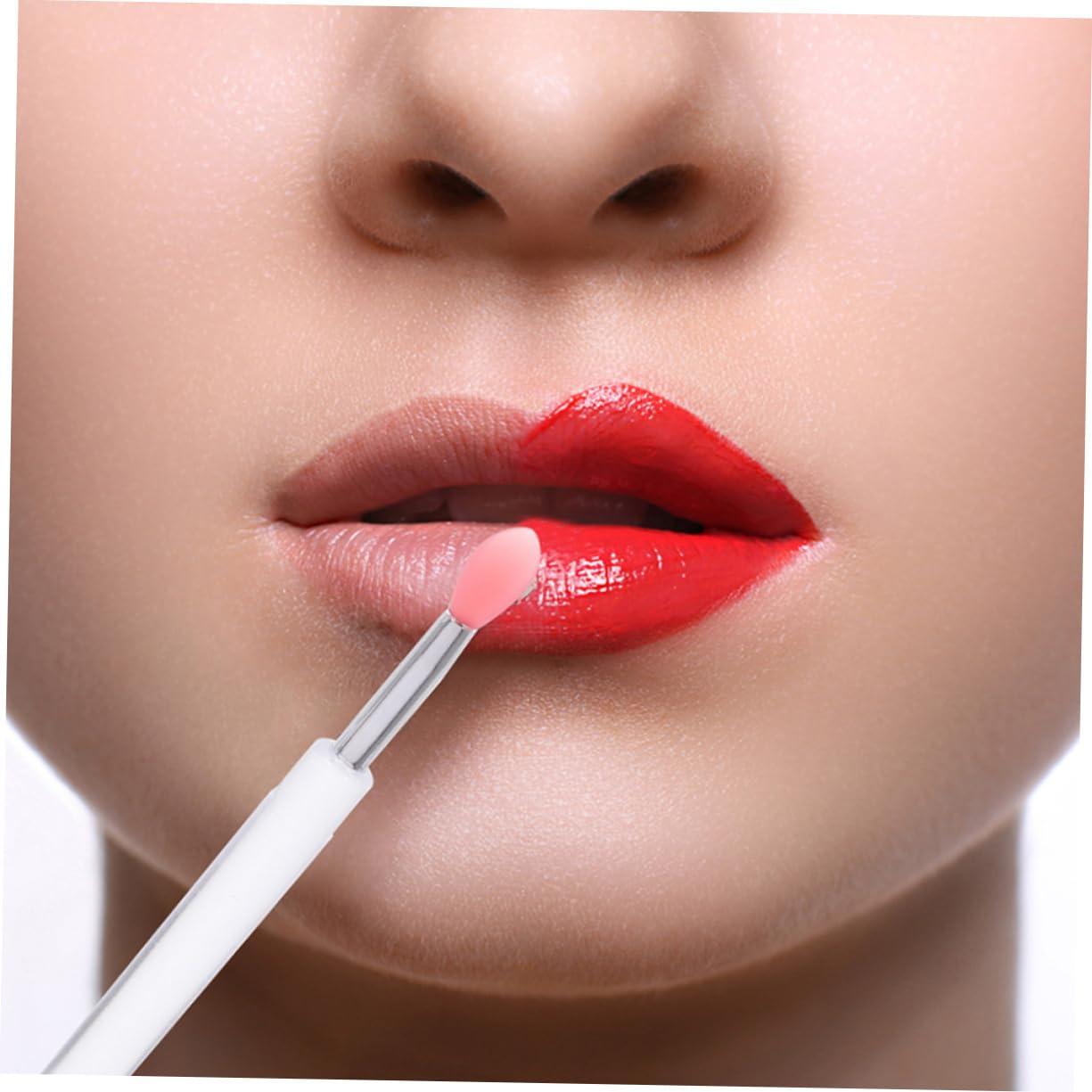 BIUDECO BIUDECO Travel-Size Lip Brush Set Cover 12 Pcs Silicone Lip for Eye Shadows Makeup