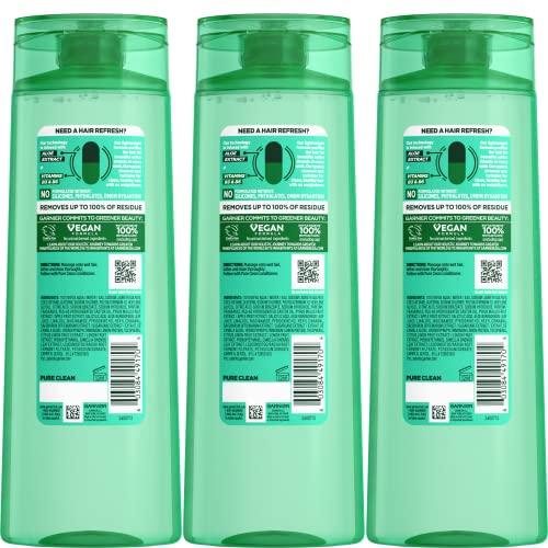 Garnier Garnier Fructis Pure Clean Purifying Shampoo, Silicone-Free, 12.5 Fl Oz, 3 Count (Packaging May Vary)