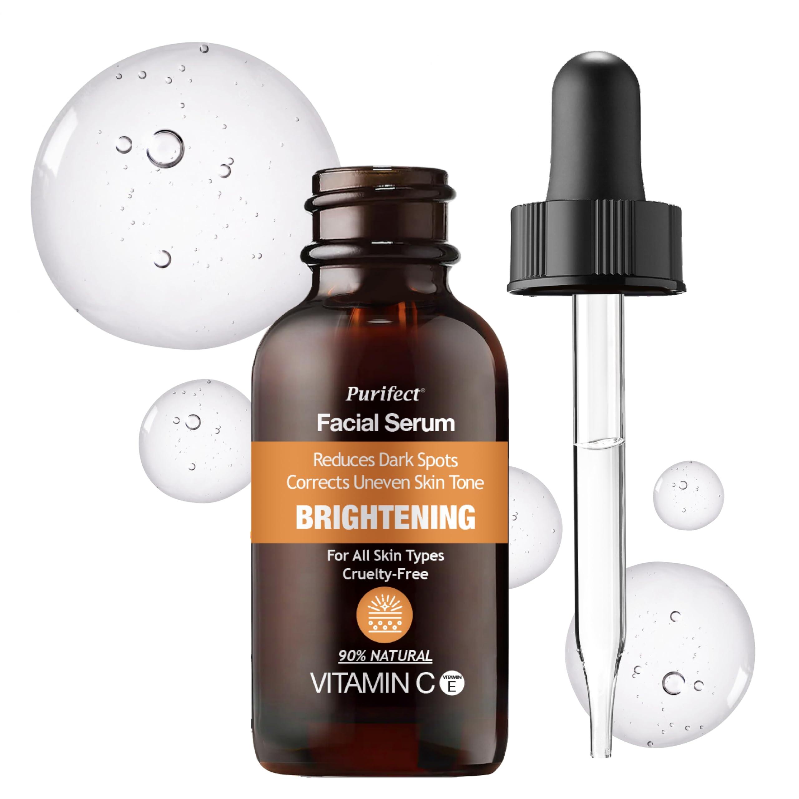 Purifect by Symphony Beauty Purifect Natural Vitamin C Vegan Facial Serum - Enhances Skin Radiance, Hydration, and Firmness with Niacinamide & Vitamin E, 30ml (Made in the USA)