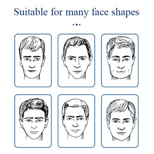 SOBOUR Heat Resistant Fashion Hot Mens Wigs Natural Slight Wave Mullet Wigs For Men Fluffy Soft Synthetic Heat Resistant Full Wigs For Daily Wear Synthetic