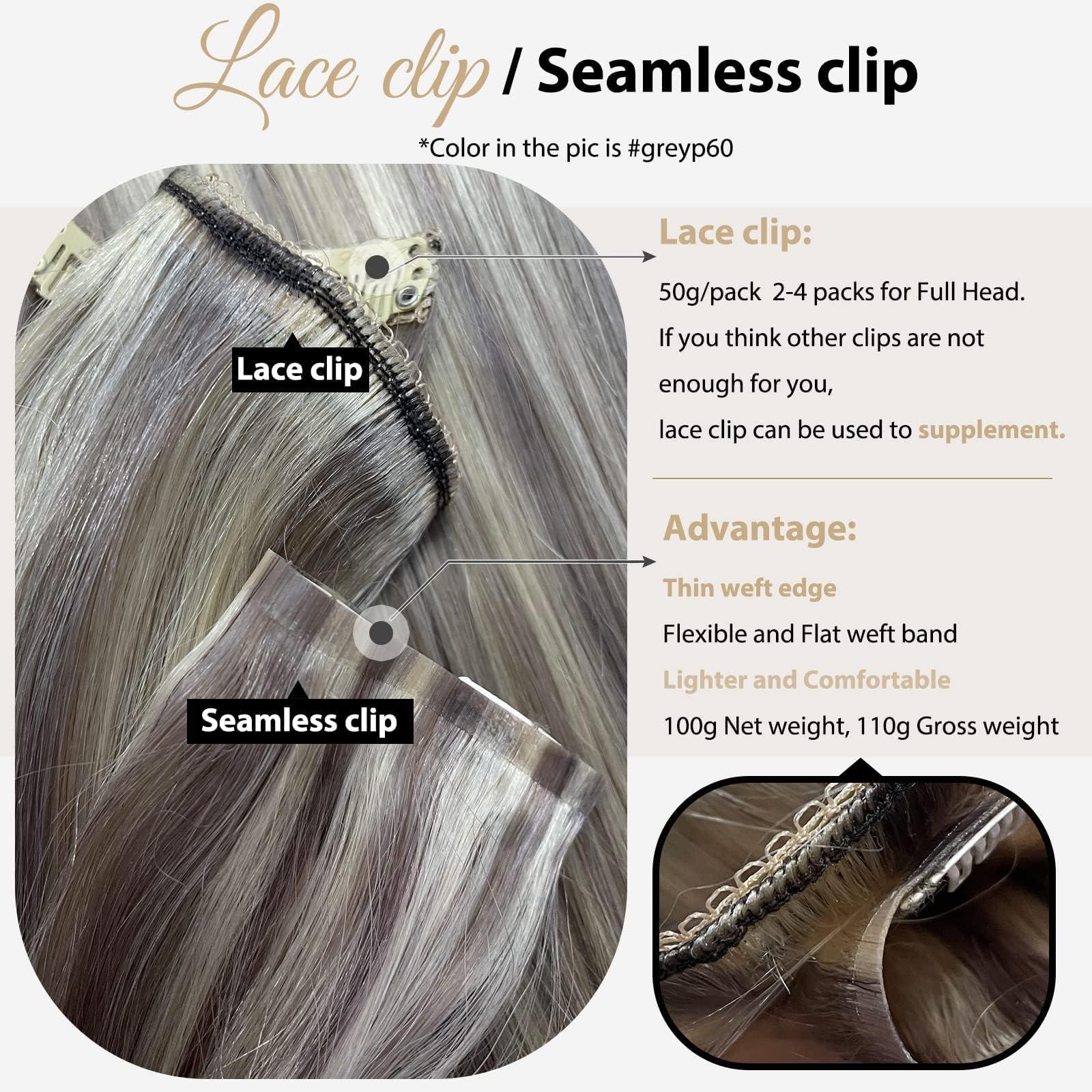 Full Shine Full Shine Seamless Clip in Hair Extensions Real Human Hair #330 8Pcs 20Inch 120g &Full Shine Seamless Clip in Hair Extensions Real Human Hair #330 8Pcs 22Inch 120g