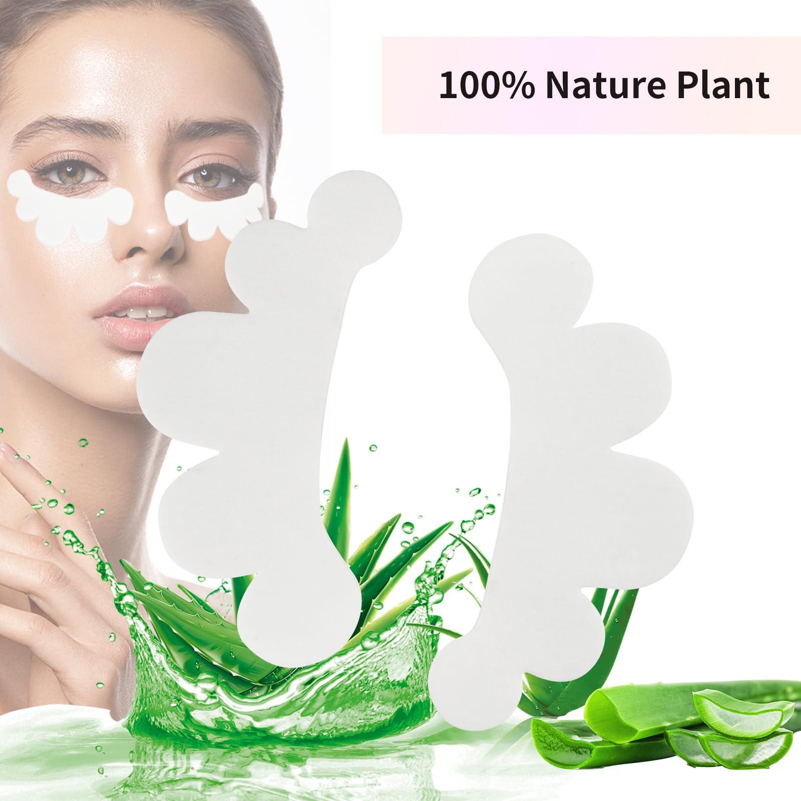 myaokue-up 50 Pairs Eye Gel Pads, Lint Free Under Eye Patches for Eyelash Extensions, Premium Eye Mask Beauty Tool Kit (Pink)