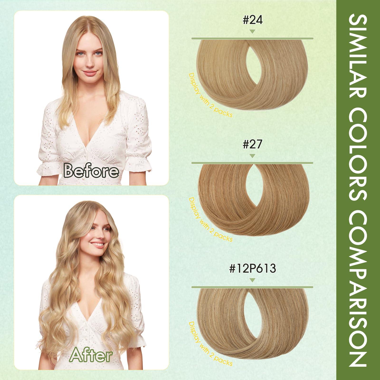 Hairro Hairro Micro Ring Hair Extensions Micro Link Human Hair Micro Beads Remy Hair Micro Loop Pre Bonded Cold Fusion I Tip Hairpiece For Women 14 inch 50g 100 Strands #12P613 Golden Brown Mix Bleach Blonde