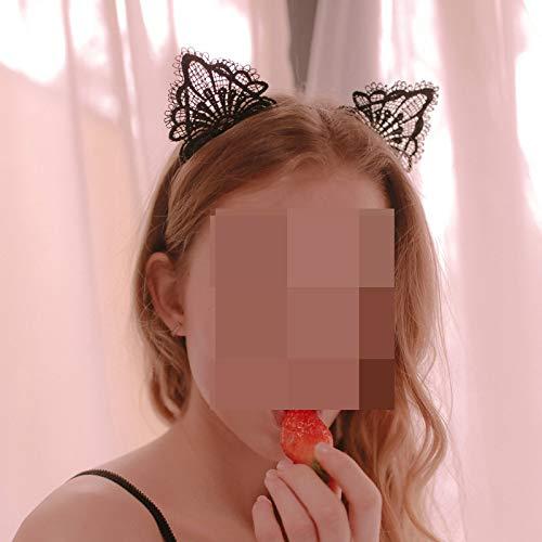 Xelue FF Xelue FF Women Kids Sweet Lace and Metal Cat Ears Headband Hair Hoop Hair Band Headdress for Cosplay Halloween Party (Cat ear)