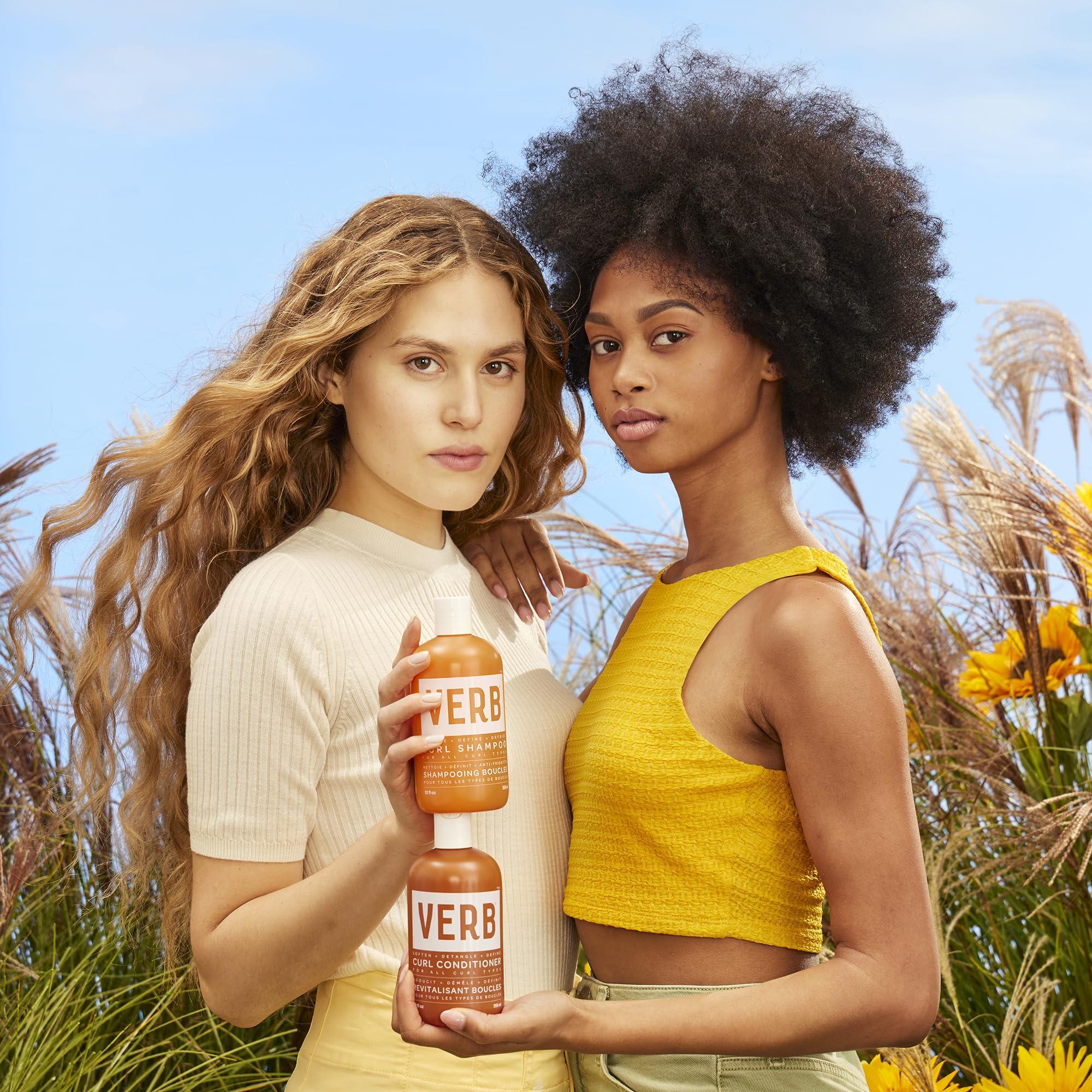 VERB Verb Curl Shampoo & Conditioner Duo, 12 oz + VERB Curl Foaming Gel Frizz Control Mousse for Curl Definition 6.7 fl oz Bundle