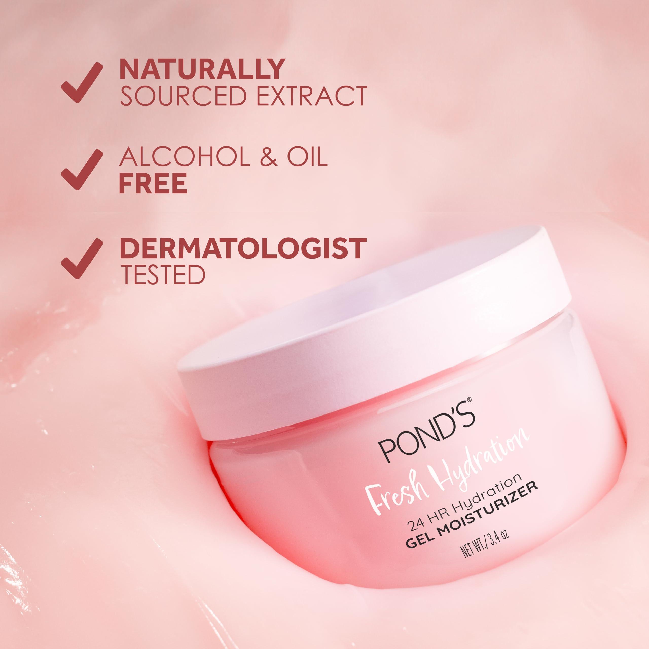 POND\'S POND\'S Watermelon Extract & Antioxidants Gel Face Moisturizer For Toned and Luminous Skin, 3.4 oz