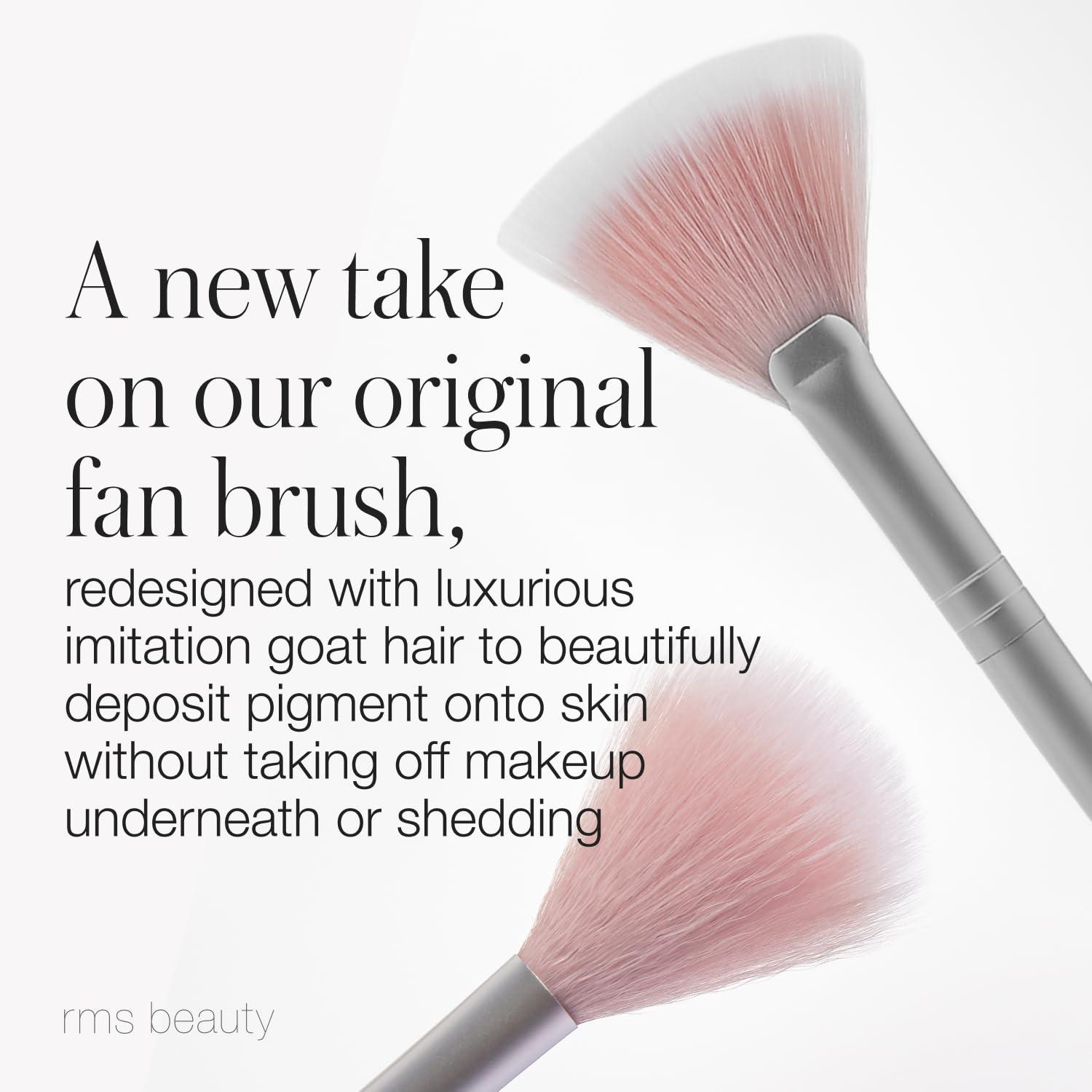 RMS Beauty RMS Beauty Skin2Skin Classic Fan Brush - Powder Highlighter Brush, Blush Brush, & Bronzer Brush, Powder Makeup Brush Beauty Tools & Accessories