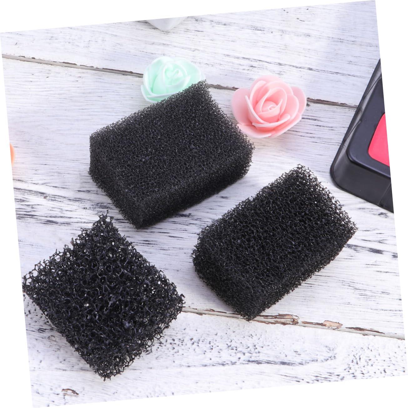 HAPINARY HAPINARY Makeup Special Effects 4PCS Makeup Sponge Scar Sponge Black for Halloween Cosplay Professional Makeup