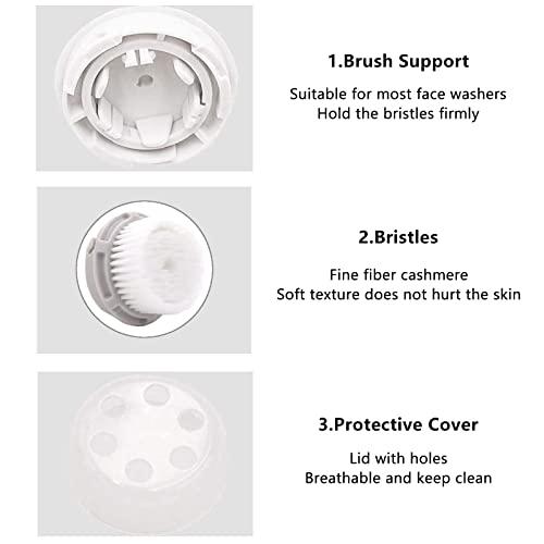 Yearonan Clarisonic Radiance Compatible Replacement Facial Brush Head, Deep Pore Cleansing Brush Head, Compatible with Mia 1, Mia 2, Mia Fit, Alpha Fit, Smart Profile Uplift and Alpha Fit X, 4 Pack