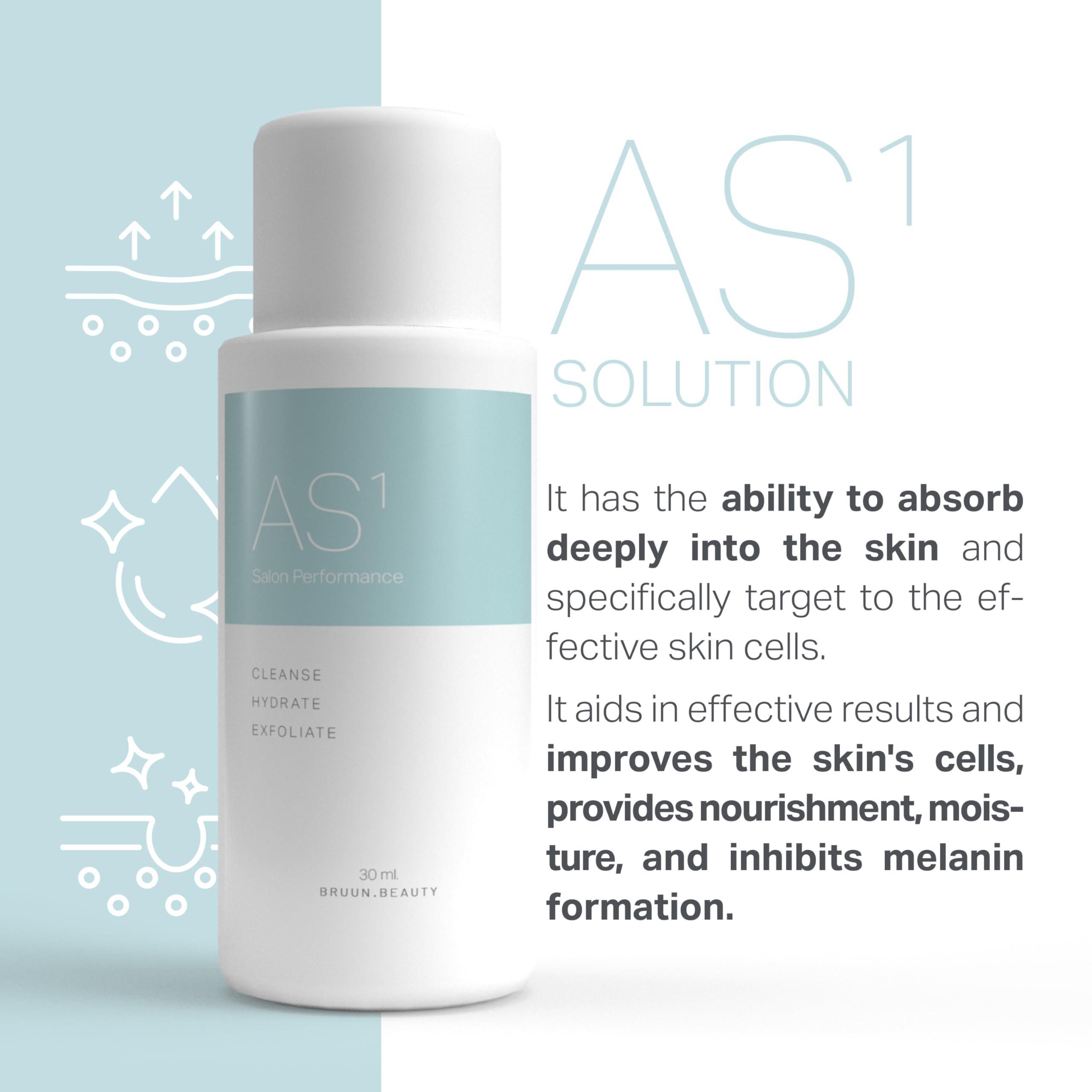 BRUN BRUN Facial Machine Concentrated Serums for Facial Cleansing A Pack of 30 ml 3 Aqua Peeling Solution AS1, SA2, and AO3 Skin Care Solution Vacuum Face Cleaning Jet for Home and Spa