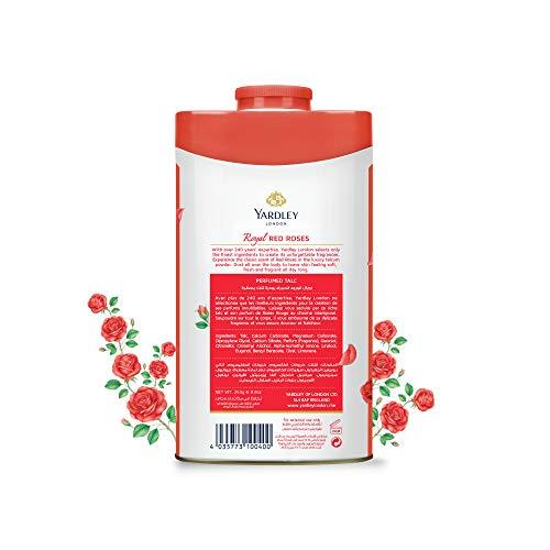 Yardly Yardley London Perfumed Talc, Red Roses, 8.8 oz, 250 g