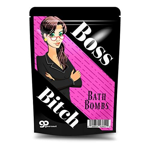Gears Out Boss Btch Premium Bath Bombs - Boss Lady - Giant Bath Fizzers for Women - Huge Handcrafted - Boss Gifts