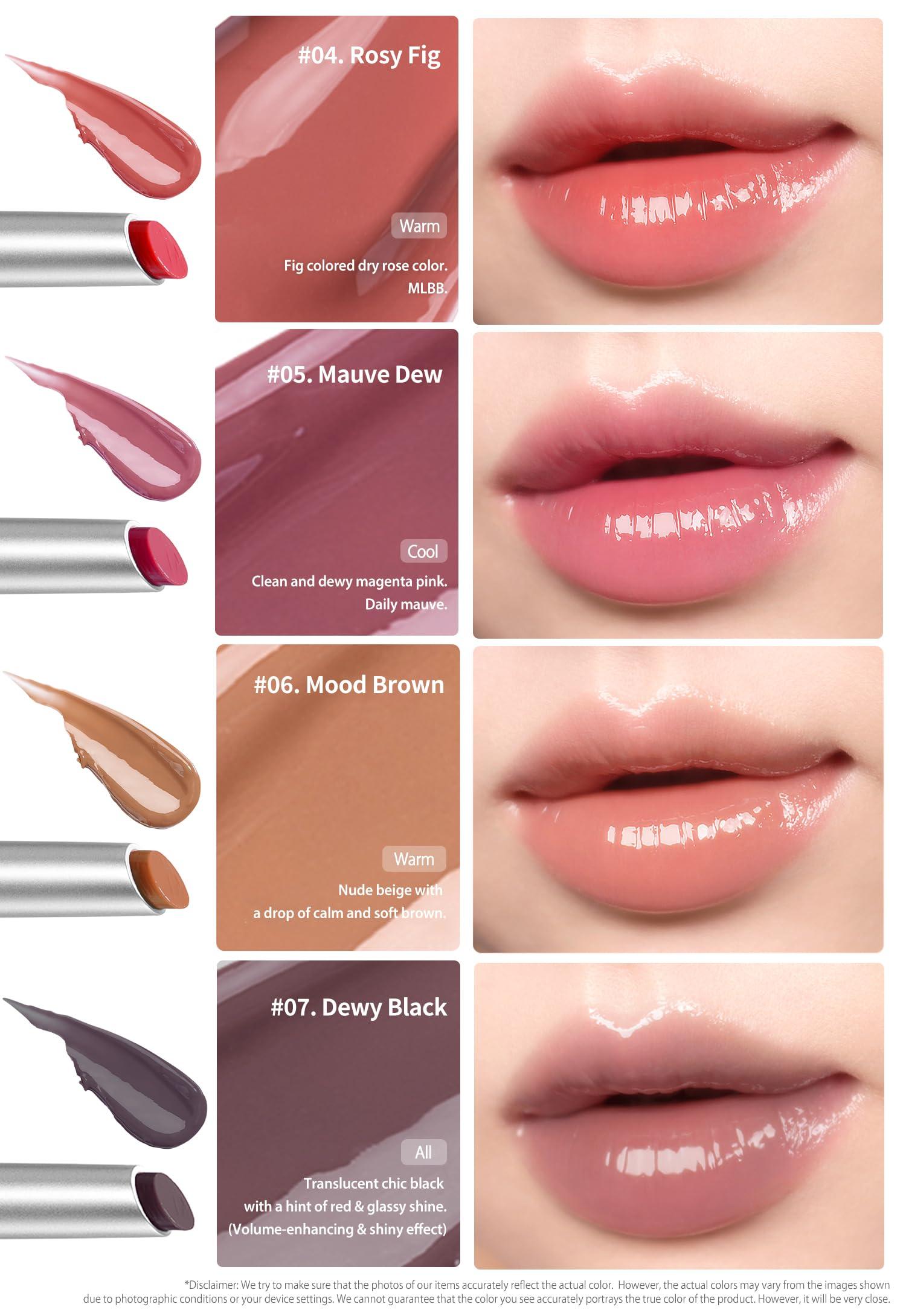 Heart Percent Heart Percent Dote On Mood Dewy Melting Lipstick High-Shine Glow & Wet Look Glossy Finish Lip Color, 01. Dewy Glow