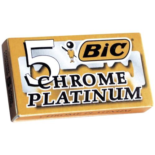 BIC BIC Chrome Platinum Double Edge Safety Razor Disposable Single Blades (100 Pack)