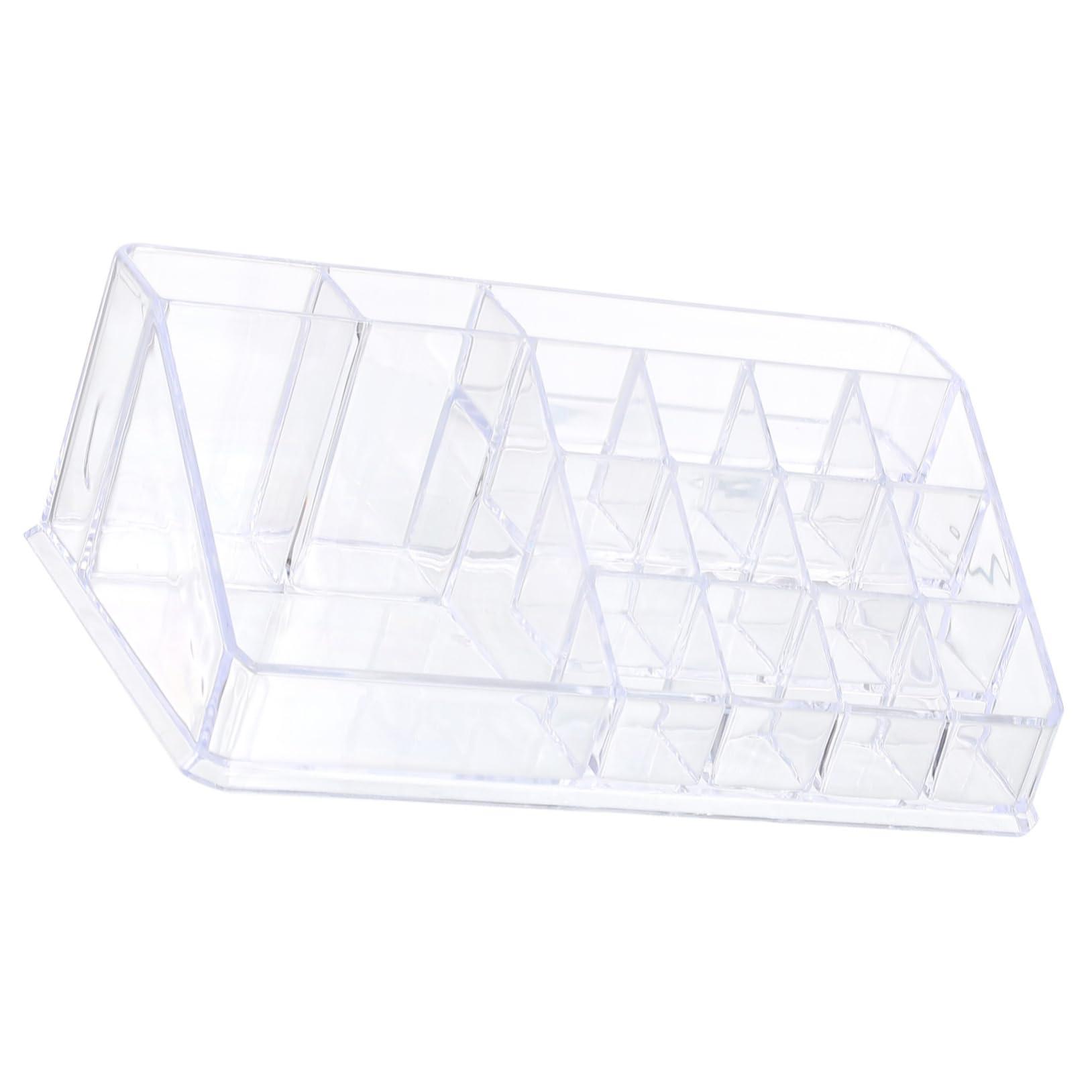 Mipcase Mipcase Box Lipstick Storage Box Makeup Organiser Storage Holder Cleaner Clear Makeup Organisers Compartments Cosmetic Display Cases Bins Makeup Brushes Skincare Lip Tint Palette Plastic