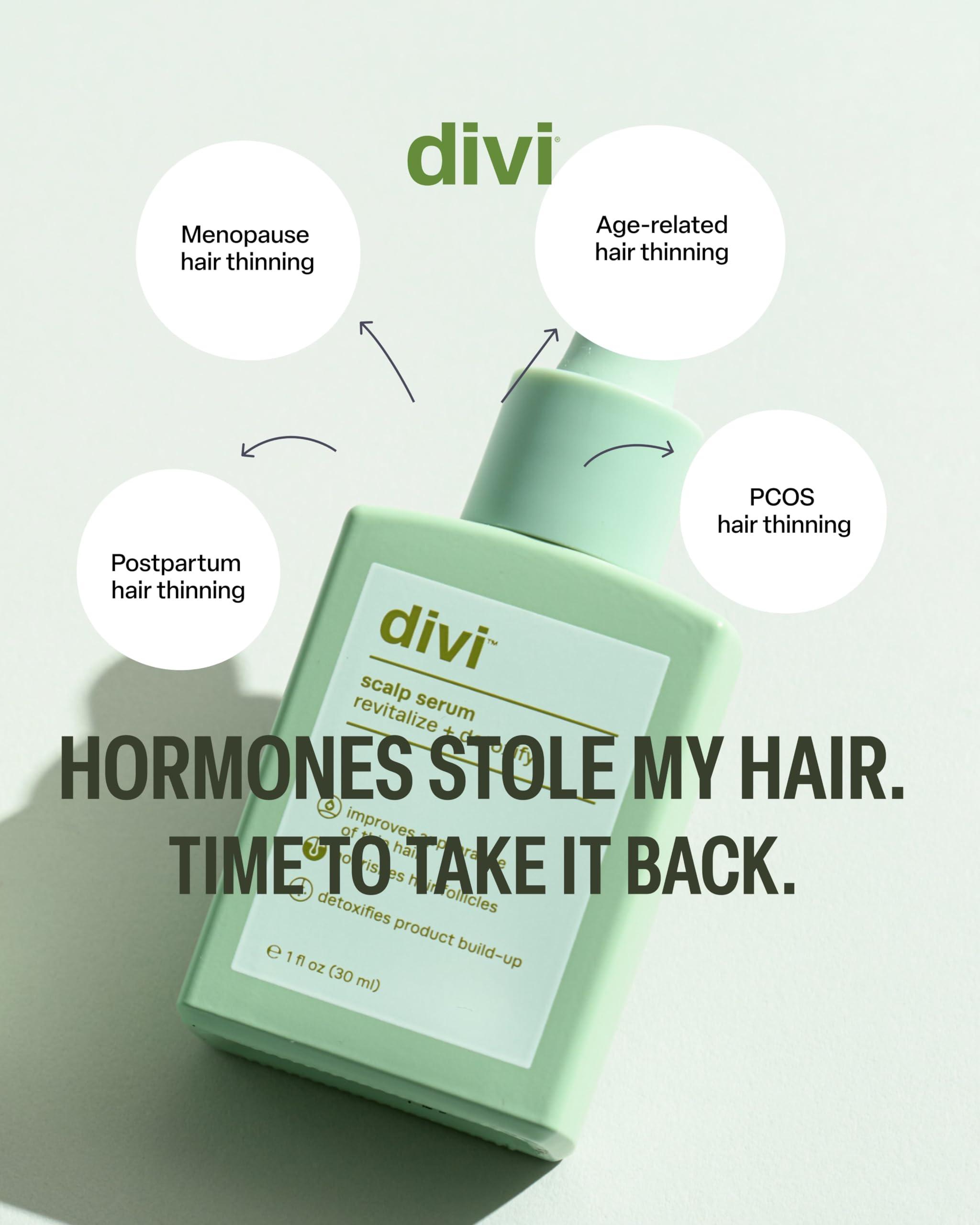 divi Divi Scalp Serum for Thinning Hair, 30ml Clinically Tested, Nourishing Formula with Amino Acids, Caffeine & Rosemary Oil Promotes Healthy Scalp & Fuller-Looking Hair, Reduces Oil & Product Buildup
