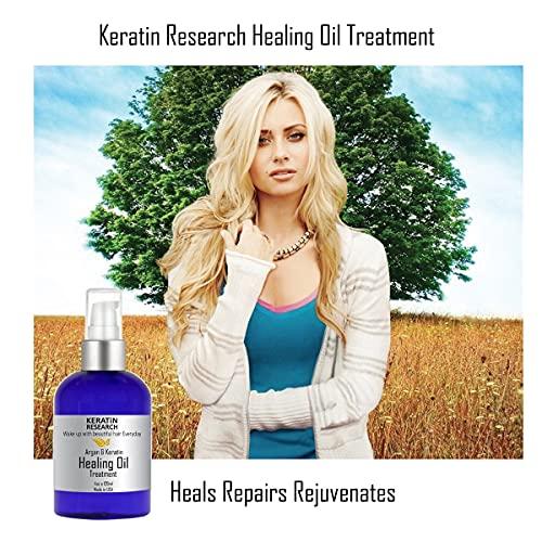 KERATIN RESEARCH Keratin Hair Treatment Plus the Power Of Healing keratin and Argan Oil Powerful combination