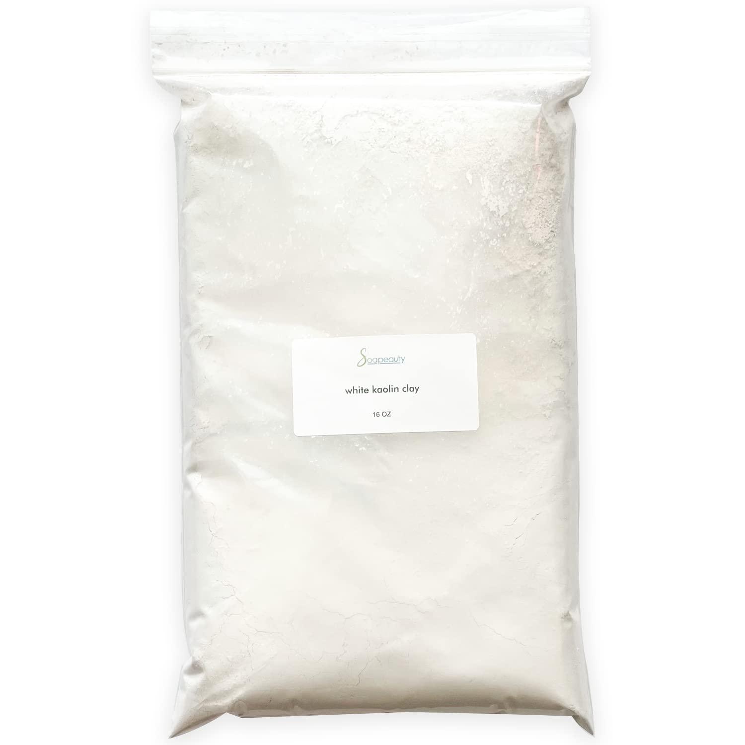 Soapeauty Soapeauty WHITE KAOLIN CLAY Powder | Cosmetic Grade 100% Natural | Facials, Face Mask, Soap Making, Bath Bomb | aka White Clay Powder, China Clay Powder | (8 OZ)